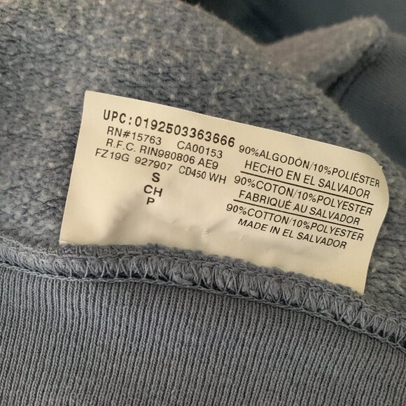Vintage Champion Long Sleeve Blue Hoodie - Picture 7 of 8